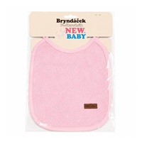 Children‘s terry bib lined with PVC New Baby pink