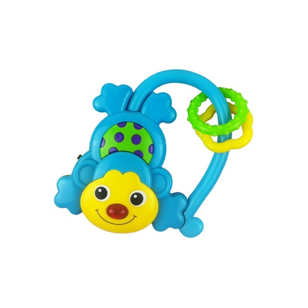 Baby rattle with sound Baby Mix Monkey blue