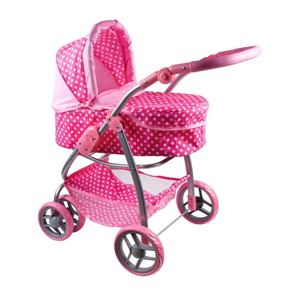 Baby Mix Jasmine Multifunctional Stroller for dolls light pink