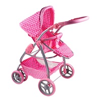 Baby Mix Jasmine Multifunctional Stroller for dolls light pink