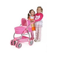 Baby Mix Jasmine Multifunctional Stroller for dolls light pink