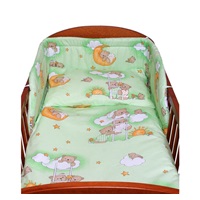 2-part bedding New Baby 100/135 cm green with teddy bear