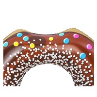 Kids big inflatable ring Bestway DONUT 107cm brown