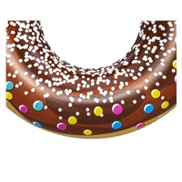 Kids big inflatable ring Bestway DONUT 107cm brown