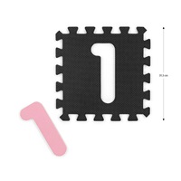 Foam puzzle mat playpen Milly Mally Jolly 3x3 Digits Pink Grey