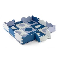 Foam puzzle mat playpen Milly Mally Jolly 3x3 Shapes Blue