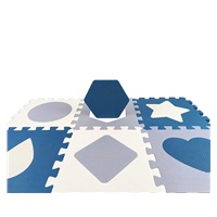 Foam puzzle mat playpen Milly Mally Jolly 3x3 Shapes Blue