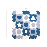 Foam puzzle mat playpen Milly Mally Jolly 3x3 Shapes Blue