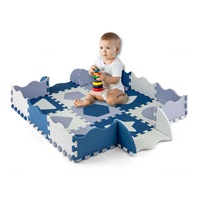 Foam puzzle mat playpen Milly Mally Jolly 3x3 Shapes Blue