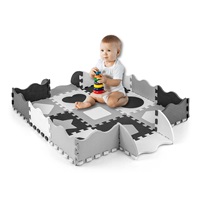 Foam puzzle mat playpen Milly Mally Jolly 3x3 Shapes Grey