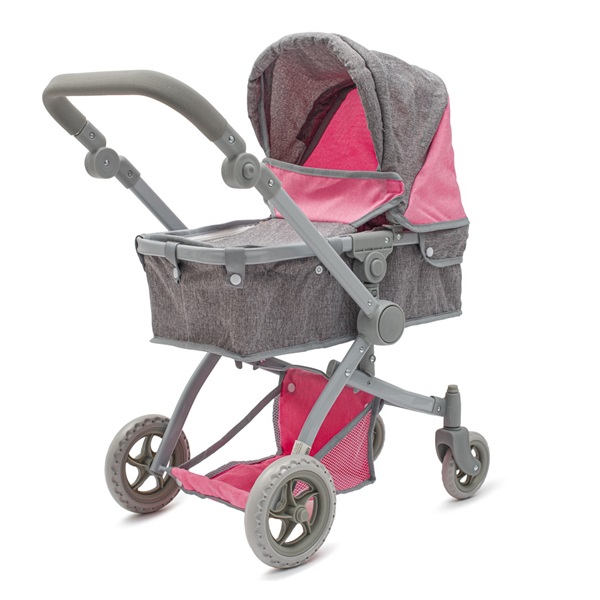 Doll stroller 2v1  Baby Mix Sophie pink-grey