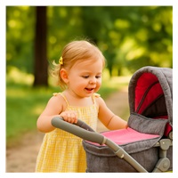 Doll stroller 2v1  Baby Mix Sophie pink-grey