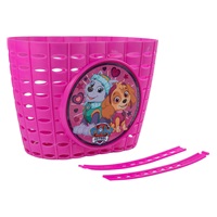 Kids bike basket Paw Patrol pink