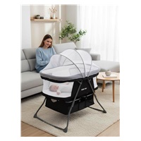 Foldable Cradle Cot DreamyNest Baby Mix Black