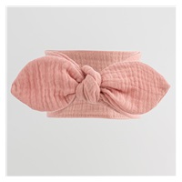 Baby Muslin Headband New Baby Feeling sage color, pink