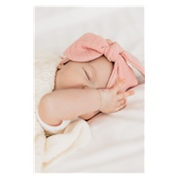 Baby Muslin Headband New Baby Feeling sage color, pink
