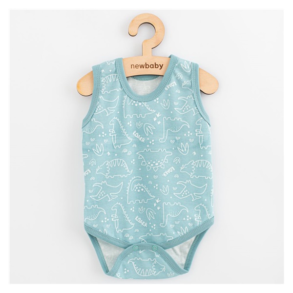 Baby body sleeveless New Baby Classic II dino mint boy