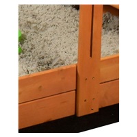 Children‘s wooden sandpit with canopy Baby Mix 120x120 cm red and white