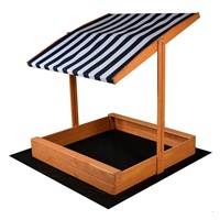 Canopy for children‘s wooden sandbox Baby Mix 120x120 cm blue and white