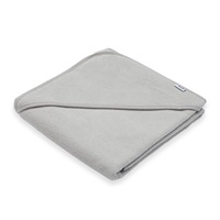 Baby terry towel with hood New Baby BASIC 80x80 grey