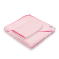 Baby terry towel with hood New Baby BASIC 80x80 pink