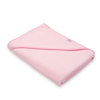 Baby terry towel with hood New Baby BASIC 100x100 pink