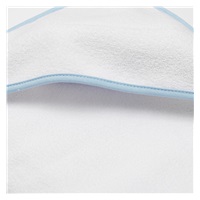 Baby terry towel with hood New Baby BASIC 100x100 white-blue