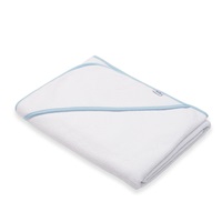 Baby terry towel with hood New Baby BASIC 100x100 white-blue