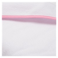 Baby terry towel with hood New Baby BASIC 100x100 white-pink