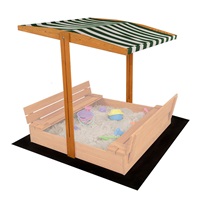 Canopy for children's wooden sandbox Baby Mix 120x120 cm green and white