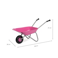 Children‘s garden wheelbarrow metal Milly Mally Rolly Toys pink