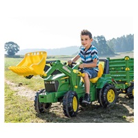 Pedal tractor loader Rolly Toys John Deere Farmtrac green