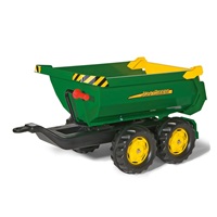 Tipping tractor trailer Rolly Toys John Deere Halfpipe green