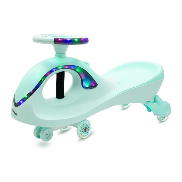 Gravity-powered Swing car ride-on for kids with LED Baby Mix G-Force green