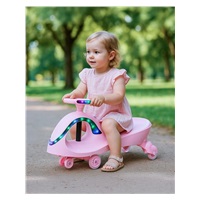 Gravity-powered ride-on for kids with LED Baby Mix G-Force baby pink
