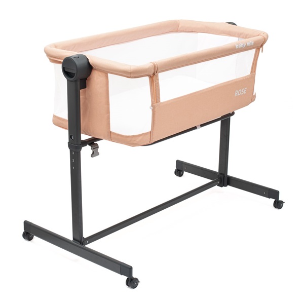 Rose Baby Mix bedside crib salmon