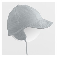 Baby summer muslin cap with visor New Baby light grey