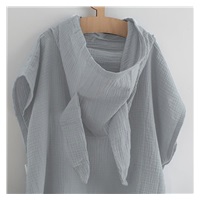 Baby muslin poncho New Baby Feeling silver 35 cm, size XS