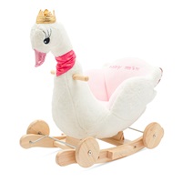 Rocking toy with wheels and melody Baby Mix Swan, white