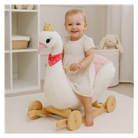 Rocking toy with wheels and melody Baby Mix Swan, white