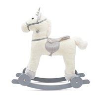 Rocking toy with melody and wheels Unicorn Baby Mix white