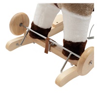 Rocking horse with melody and wheels Baby Mix, brown