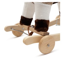 Rocking horse with melody and wheels Baby Mix, brown