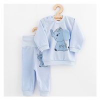 Baby set T-shirt and sweatpants New Baby Happy Elephant blue