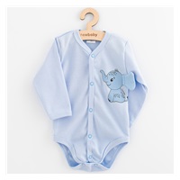 Infant full body with long sleeves New Baby Happy Elephant blue