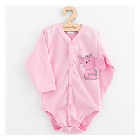 Infant full body with long sleeves New Baby Happy Elephant pink