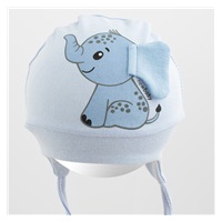 Cotton baby cap New Baby Happy Elephant blue