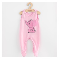 Baby cotton onesies New Baby Happy Elephant pink