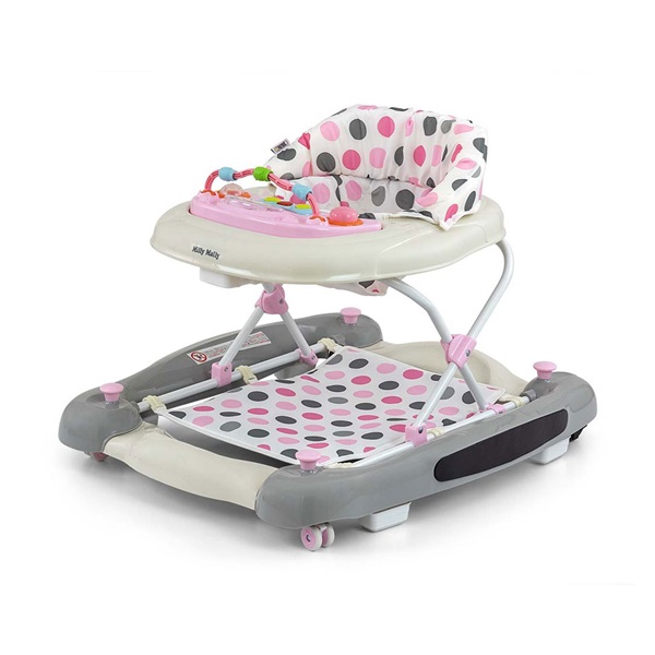 Baby walker with swing Milly Mally Patrol Plus Pastel Dots