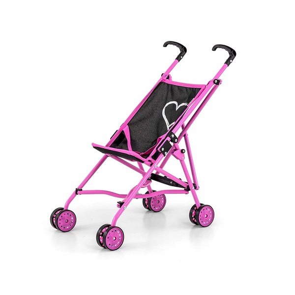 Milly Mally Julia Prestige Black Baby Golf Stroller for Dolls